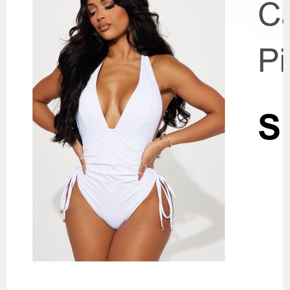 White swimsuit one piece